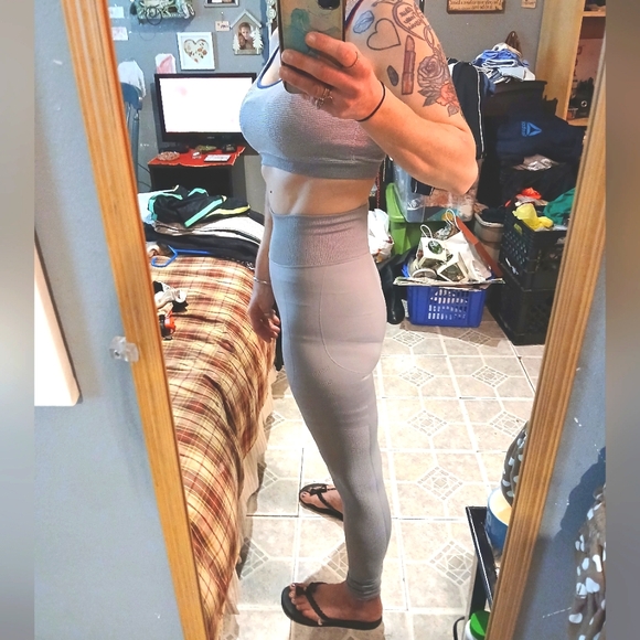 🎈PINK Active🎈BUY 1 GET 1 FREE🎈Seamless Logo Leggings Sz S - Picture 9 of 15